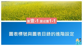 【長文件編輯】進階圖表標號製作的三種方式計畫與碩博士論文撰寫必備 [upl. by Artinad455]