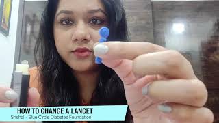 How to change a lancet I Diabetes Tutorials [upl. by Skipp]