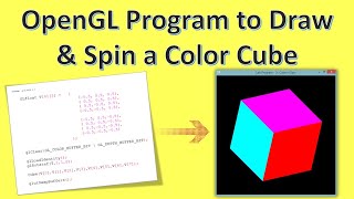 Draw Color Cube amp Spin It using OpenGL Program  Transformation from 2D Program to 3D Program [upl. by Kosak]