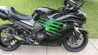 2013 KAWASAKI ZX14 NINJA ZX14R w BROCKS EXHAUST amp SOUND  COLD START [upl. by Ysdnil28]