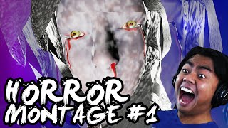 FUNNY HORROR GAME MONTAGE JUMPSCARES 1 [upl. by Gertie]