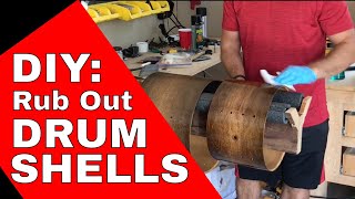 Restoring An Old Drum Set  Part 4 DIY Rubbing Out Drum Shells [upl. by Tare]