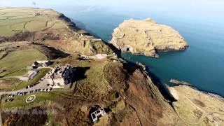 Tintagel Castle amp Camelot Castle Cornwall From The Air [upl. by Eynobe]