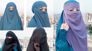 How to wear jilbabkhimer with shortcut niqab 5 style Mohuya Hossain ♥️ [upl. by Dre]