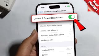 iPhone 15ProMax How to EnableDisable Content amp Privacy Restrictions [upl. by Arodal]