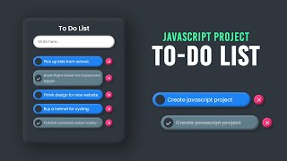 How To Create a To Do List App in Html CSS amp JS  Javascript Project [upl. by Nailluj]