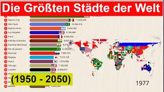 Die Größten Städte der Welt 1950  2050 [upl. by Fawcette]