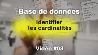 Base de données 03  Identifier les cardinalités [upl. by Hau]