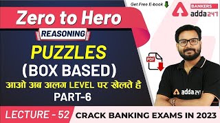 Puzzles  Box Based Puzzle P6  Reasoning  Adda247 Banking Classes  Lec 47 [upl. by Esenaj]