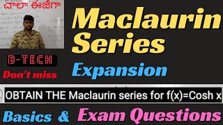 Maclaurin series BTECHMaclaurin series for fxcosh x btechmaths btech Maclaurin [upl. by Groscr]