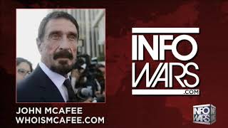 John McAfee on Infowars Nothing Can Stop The Blockchain Revolution [upl. by Ellenuahs]