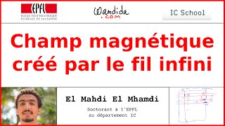 Champ magnétique créé par le fil infini  El Mahdi El Mhamdi [upl. by Gluck693]