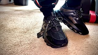 Versace Chain Reaction “Triple Black” Review OnFeet [upl. by Jd]