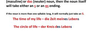 Understanding and Using the Genitive Case in German  wwwgermanforspaldingorg [upl. by Eisle148]