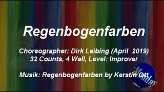 Linedance  Regenbogenfarben  Demo amp Teach [upl. by Asihtal]