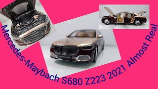 MercedesMaybach S680 W223 Z223 2021 kalahari gold  rubellite red Almost Real [upl. by Nnaoj563]