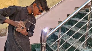 stainless steel design for railing  How to install stainless steel railing [upl. by Saref]