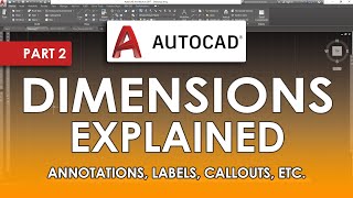 DIMENSIONS and ANNOTATIONS In AutoCAD 2023 Part 2 [upl. by Nahtanaj]