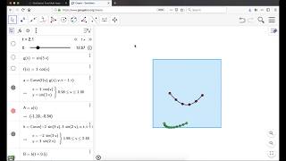 Creating Simple Animations in GeoGebra using the Curve Command and Sliders [upl. by Lienet825]