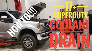 Do YOU know HOW TO drain your secondary coolant  17 Ford SUPERDUTY [upl. by Artinak]