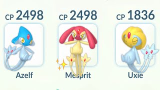 Azelf Mesprit Uxie LAKE TRIO Team in Pokemon GO [upl. by Rahman]