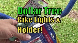 Dollar Store Bike Lights with Holder [upl. by Lodnar]