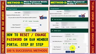 How to Reset UAN Password  Forgot UAN Password  How to Change Mobile Number on UAN Member Portal [upl. by Carson]