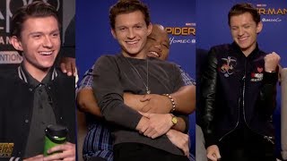 Tom Holland Funny amp Cute Interview Moments [upl. by Llennor175]