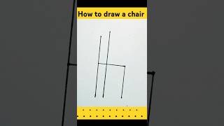 How to draw a chair chair easy drawing shorts [upl. by Norabal]