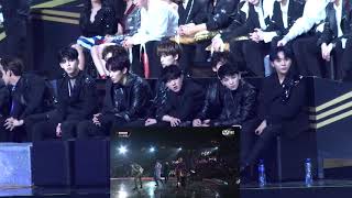 Seventeen React to BTS MAMA 2018 in HongKong 181214 [upl. by Aek]