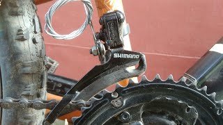 How to change Front Derailleur  Gear cable [upl. by Nealy]