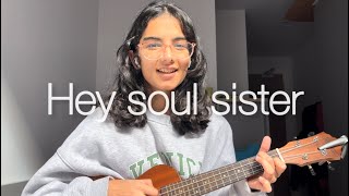 Hey soul sister  Train ukulele cover  with chords and lyrics easy [upl. by Otreblig]