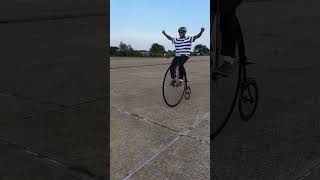 Penny farthing unicycling high wheel unicycles mike arotsky Johnny maestro [upl. by Aselehc]