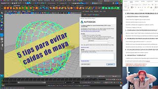 5 TIPS  AUTODESK MAYA  Para evitar caídas y fatal error [upl. by Emmalynne]