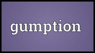 Gumption Meaning [upl. by Gilson417]