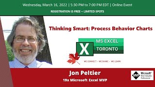 MS Excel Toronto Meetup – Thinking Smart Process Behavior Charts – Jon Peltier [upl. by Yrrad847]