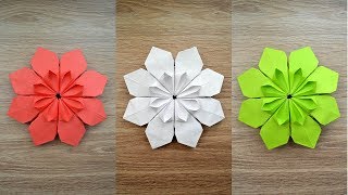 Very beautiful Paper FLOWER Origami Craft Decoration Tutorial DIY [upl. by Mariya]