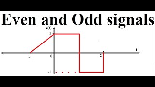 Even and Odd signals Example 9 [upl. by Mychal]