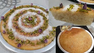 Easy Basbousa Without Egg  How to make basbousa Arabic sweet recipe [upl. by Durward88]