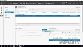 Creating A Storage Space Pool in Windows Server 2016 [upl. by Hayyim60]