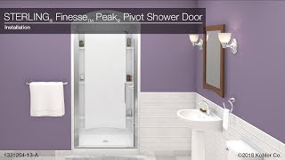 Installation  Finesse Peak Pivot Shower Doors [upl. by Tiffie]