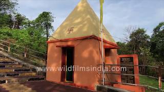 Visiting Khandoba Mandir Mulgaon Badlapur  View from temple steps religious rituals [upl. by Delora370]