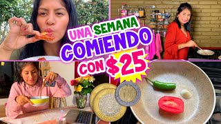 Comiendo UNA SEMANA con solo 25 PESOS● ¡TODO está MÁS CARO  CONNY MERLIN [upl. by Hamitaf273]