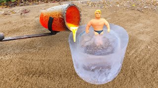 Experiment STRETCH ARMSTRONG IN ICE vs LAVA [upl. by Deloris22]