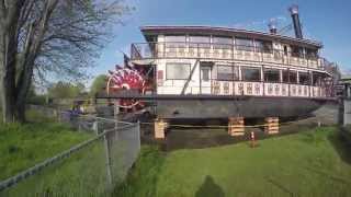 sternwheeler Willamette Queen on blocks 4k [upl. by Omarr]