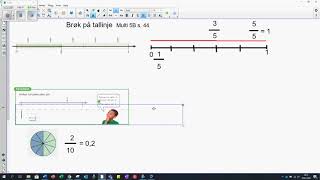 Brøk på tallinje Multi 5B [upl. by Ihel]