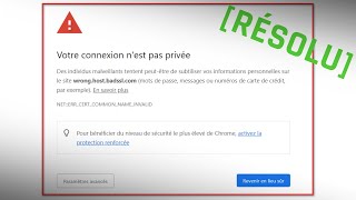 Votre connexion nest pas privée sur Google Chrome [upl. by Garold365]