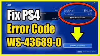 How to FIX PS4 Error Code WS436890 and Purchase PS PLUS Fast Method [upl. by Calder]