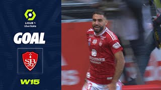 Goal Romain DEL CASTILLO 55 pen  SB29 STADE BRESTOIS 29  ESTAC TROYES 21 2223 [upl. by Gianna]