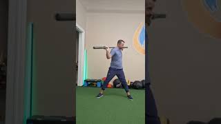 Wide Stance Barbell Rotations for trunk ROM and core strength [upl. by Assiren]